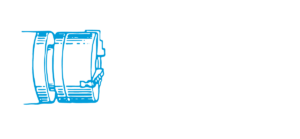 Das Primärlogo der Firma HTS CNC-Fertigungs GmbH in Hellblau und mit weißer Schrift
